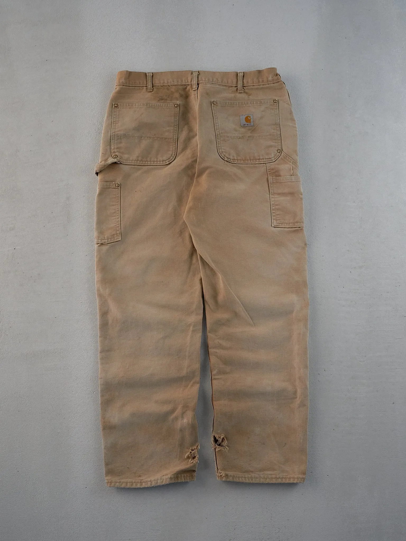Vintage 90s Khaki Carhartt Double Knee Carpenter Pants (33x30) sold by Rebalance Vintage product image thumbnail 2