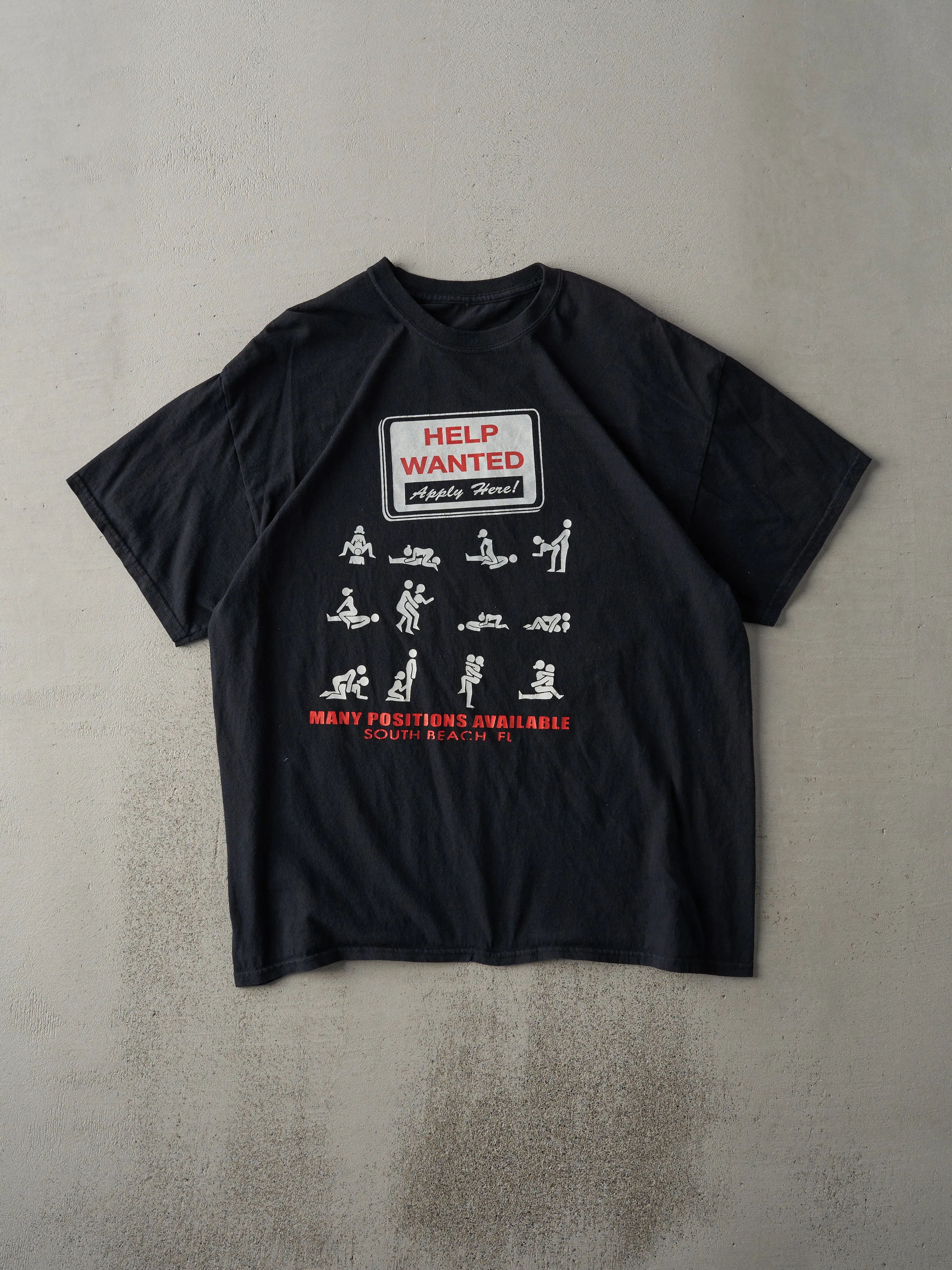 Vintage Y2K Black "Help Wanted" Tee (M/L) sold by Rebalance Vintage