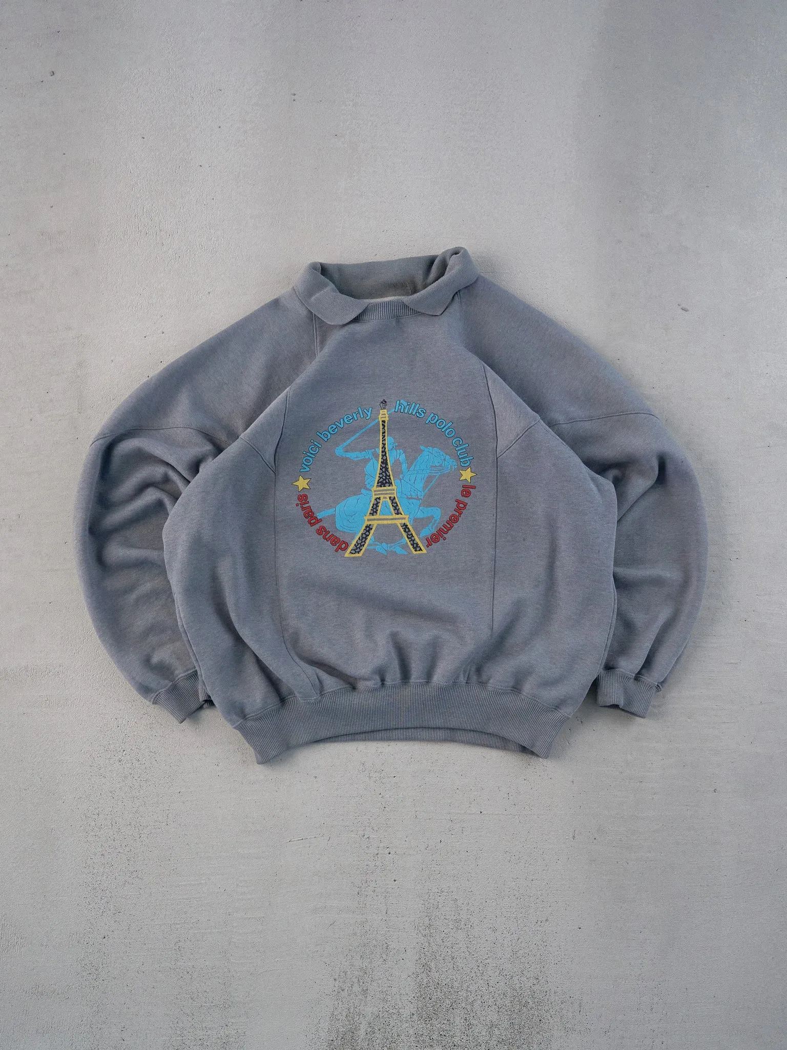 Vintage 80s Grey Beverly Hills Polo Club Turtleneck (M/L) sold by Rebalance Vintage