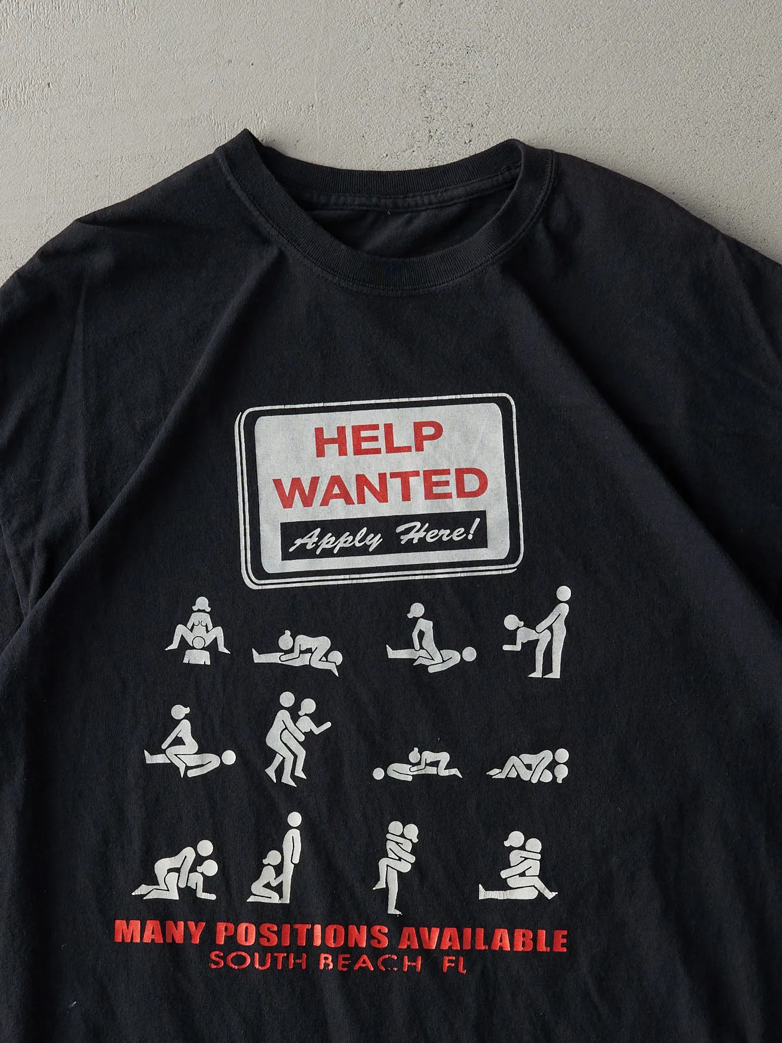 Vintage Y2K Black "Help Wanted" Tee (M/L) sold by Rebalance Vintage product image thumbnail 2