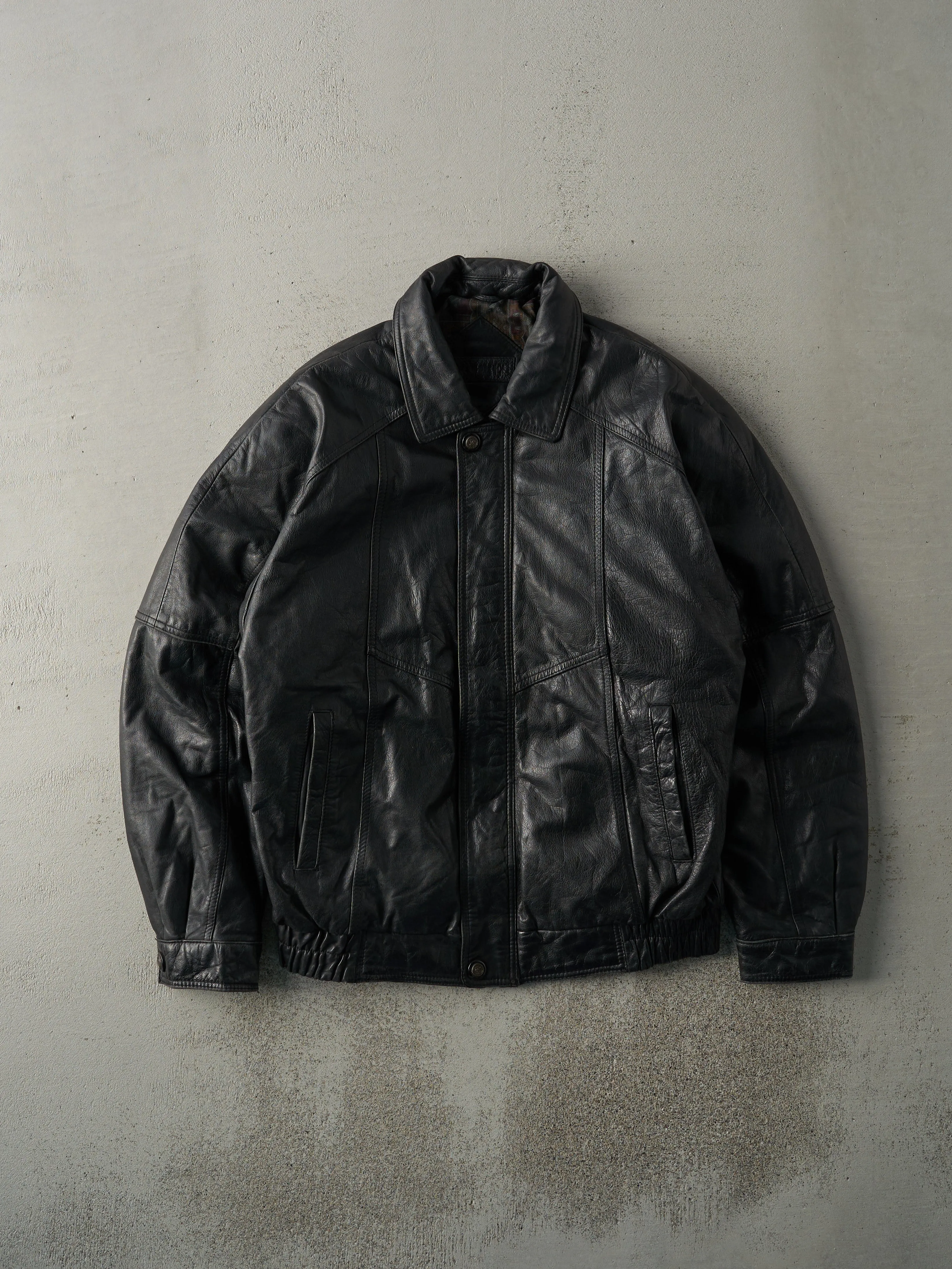 Vintage 80s Black Moores Leather Jacket (M) sold by Rebalance Vintage