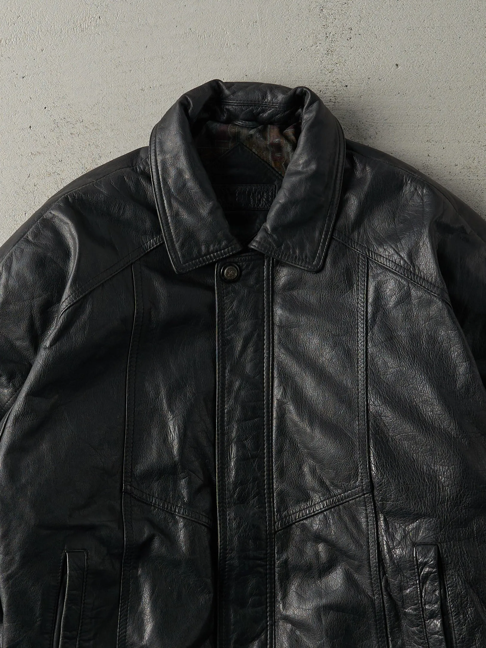 Vintage 80s Black Moores Leather Jacket (M) sold by Rebalance Vintage product image thumbnail 2