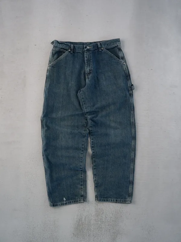 Vintage 90s Dark Blue Wrangler Workwear Carpenter Pants (32x30) sold by Rebalance Vintage