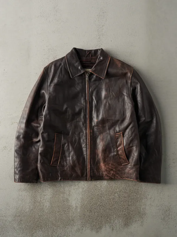 Vintage Y2K Brown Wilsons Leather Jacket (M) sold by Rebalance Vintage