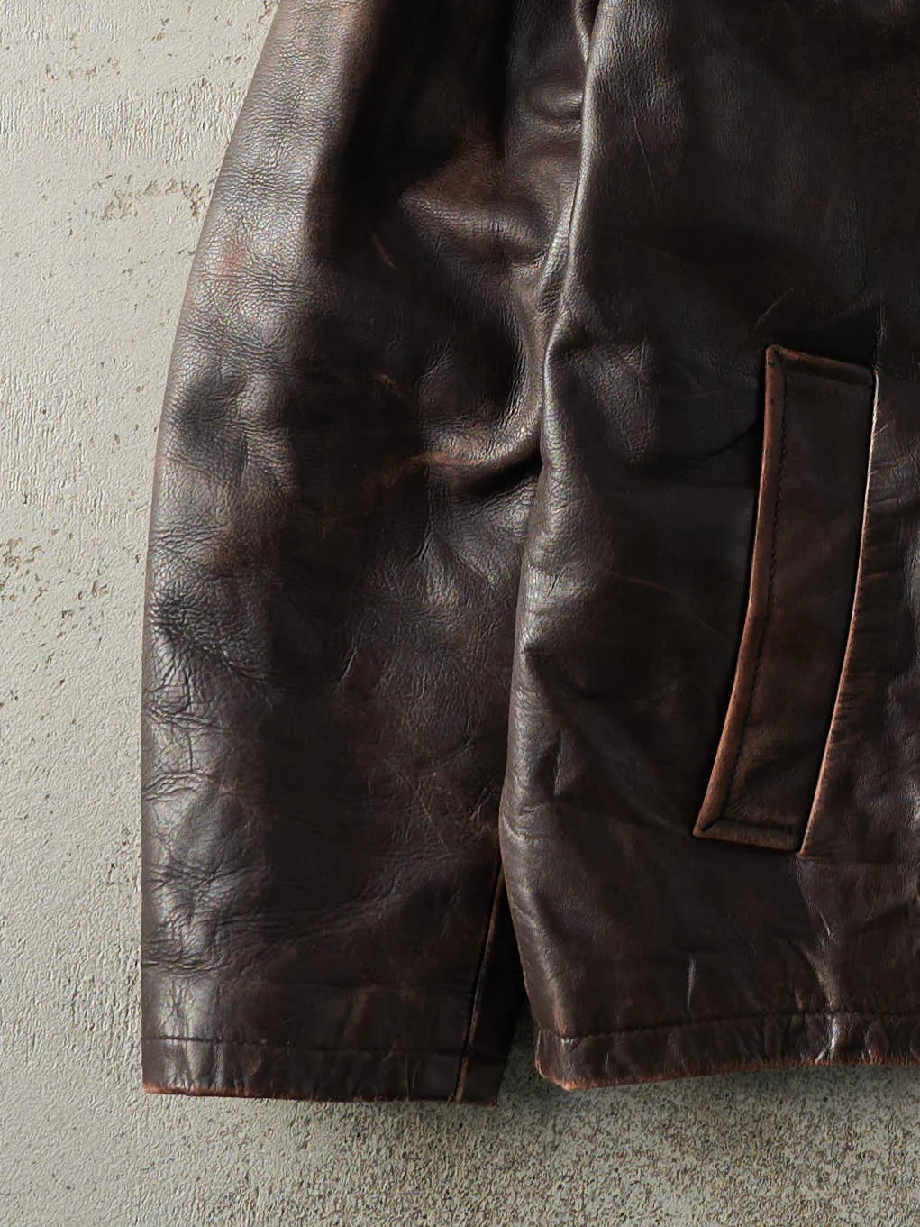 Vintage Y2K Brown Wilsons Leather Jacket (M) sold by Rebalance Vintage product image thumbnail 4