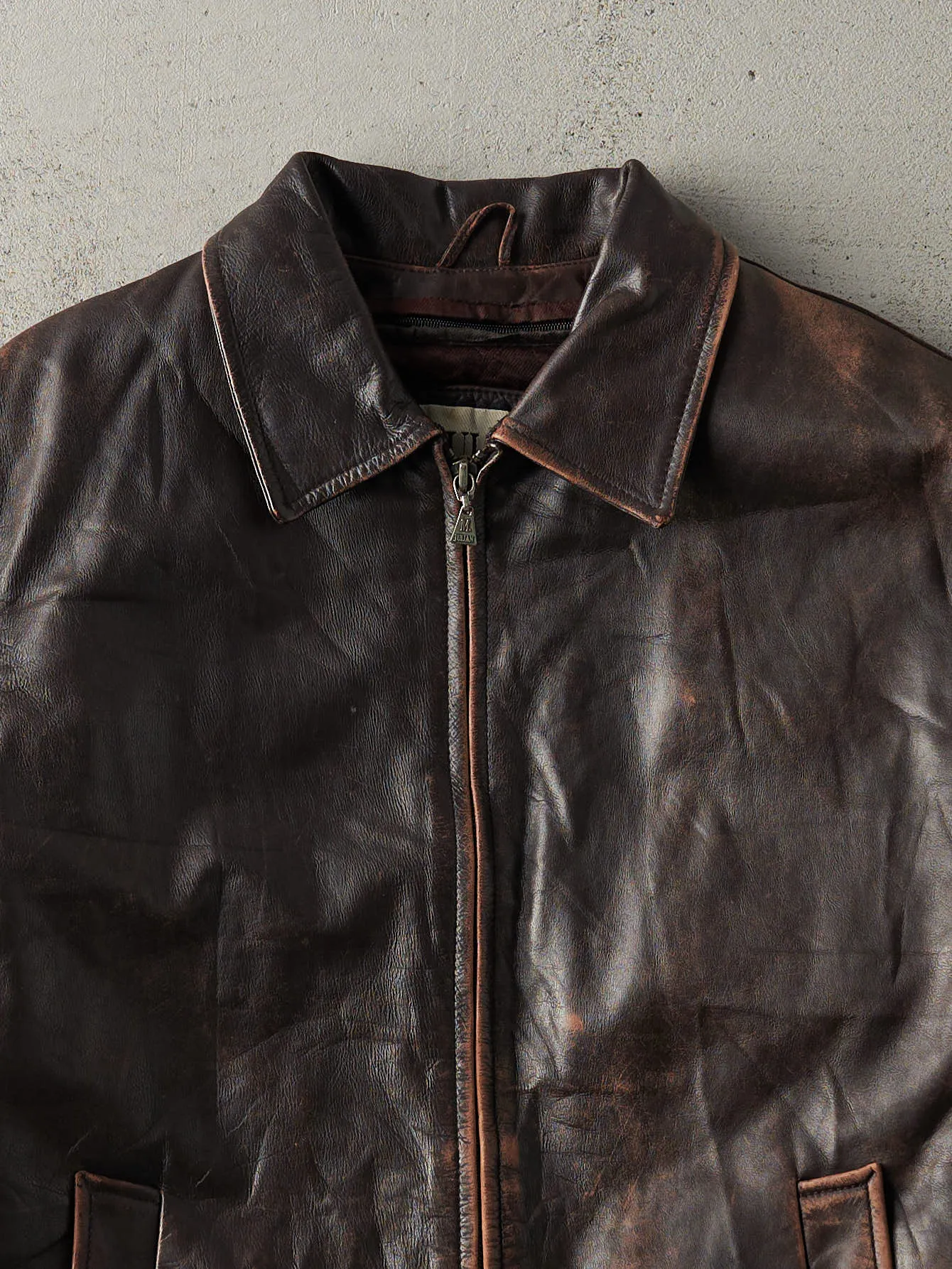 Vintage Y2K Brown Wilsons Leather Jacket (M) sold by Rebalance Vintage product image thumbnail 3