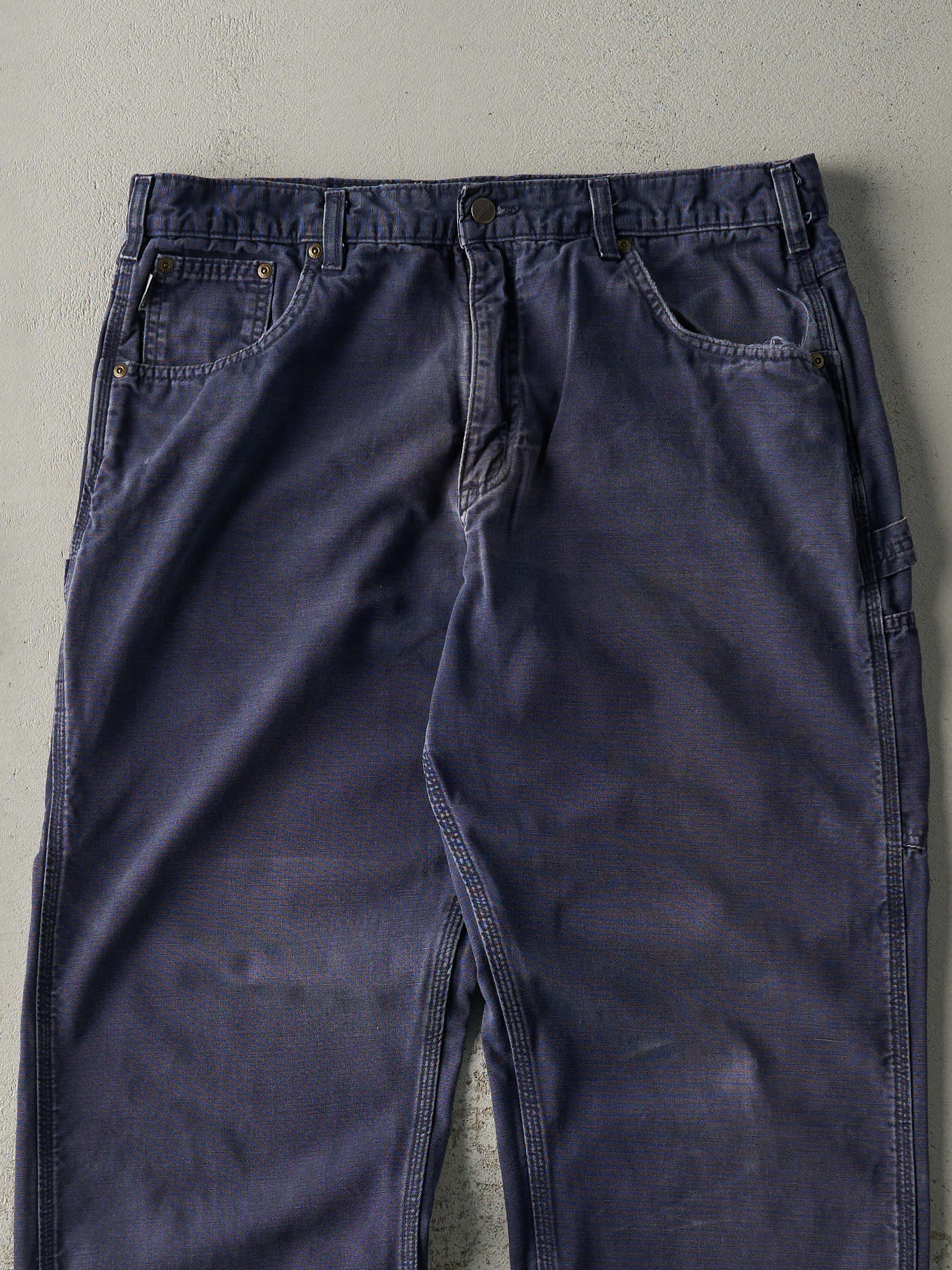 Vintage Y2K Navy Blue Carhartt Lightweight Carpenter Pants (37x31.5) sold by Rebalance Vintage product image thumbnail 3