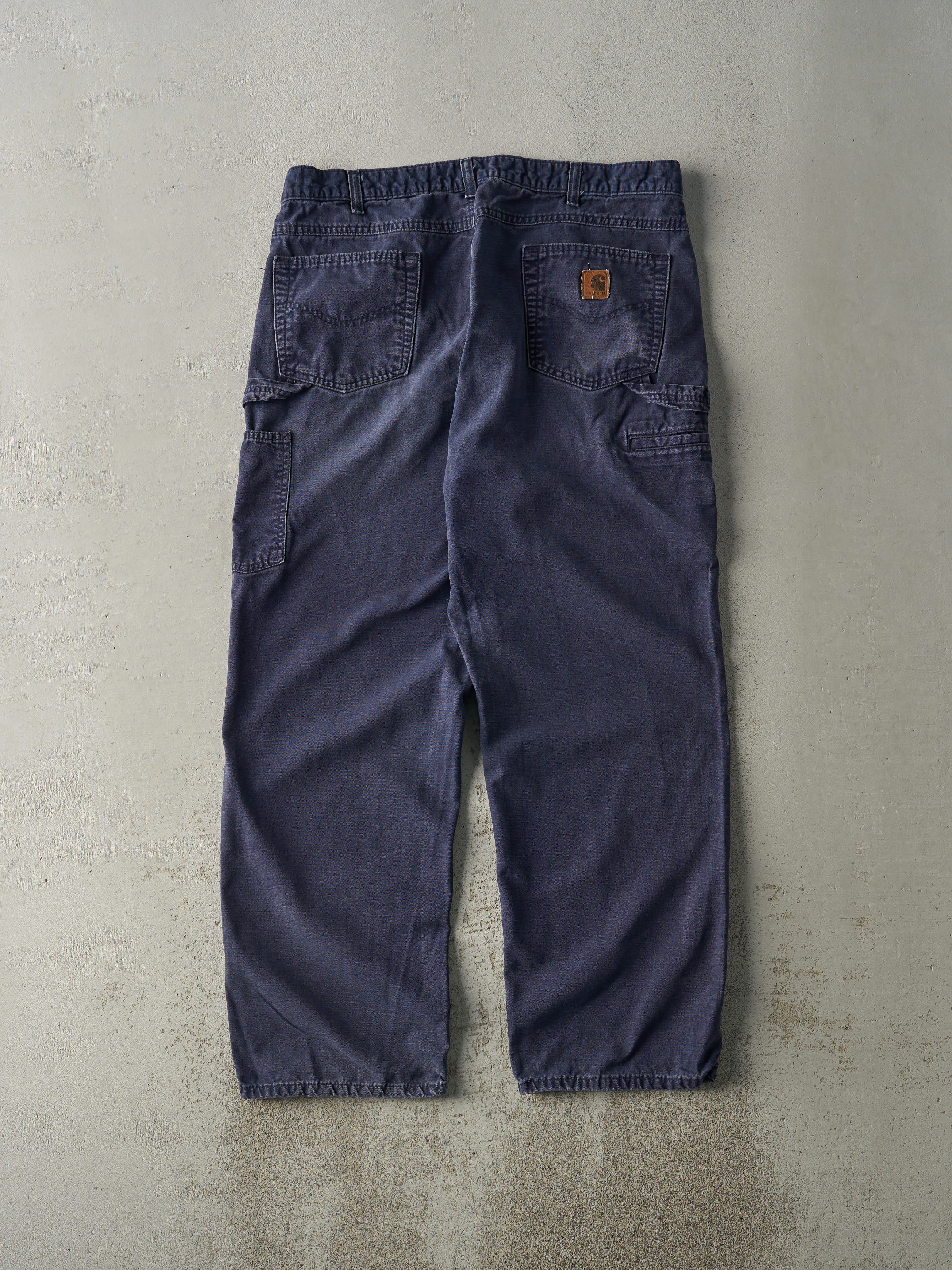 Vintage Y2K Navy Blue Carhartt Lightweight Carpenter Pants (37x31.5) sold by Rebalance Vintage product image thumbnail 2
