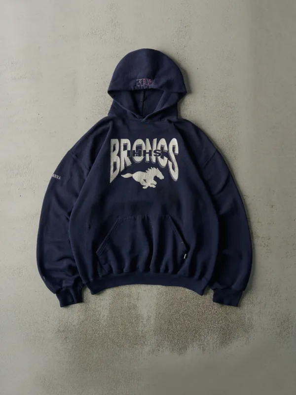 Vintage Y2K Navy Blue IHHS Broncs Russell Athletic Hoodie (M/L) sold by Rebalance Vintage