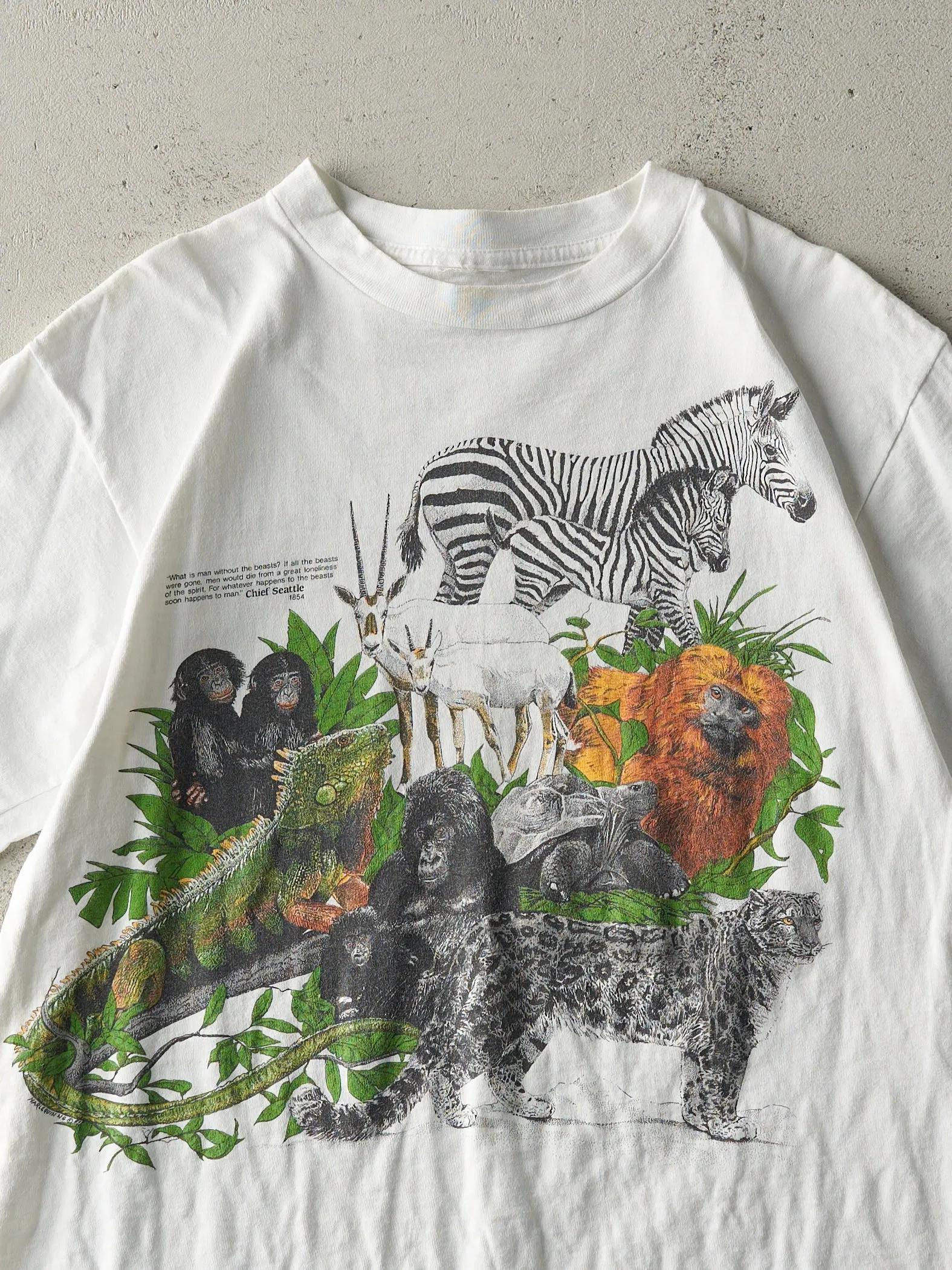 Vintage 87' White San Diego Zoo C.R.E.S. Single Stitch Tee (M) sold by Rebalance Vintage product image thumbnail 3