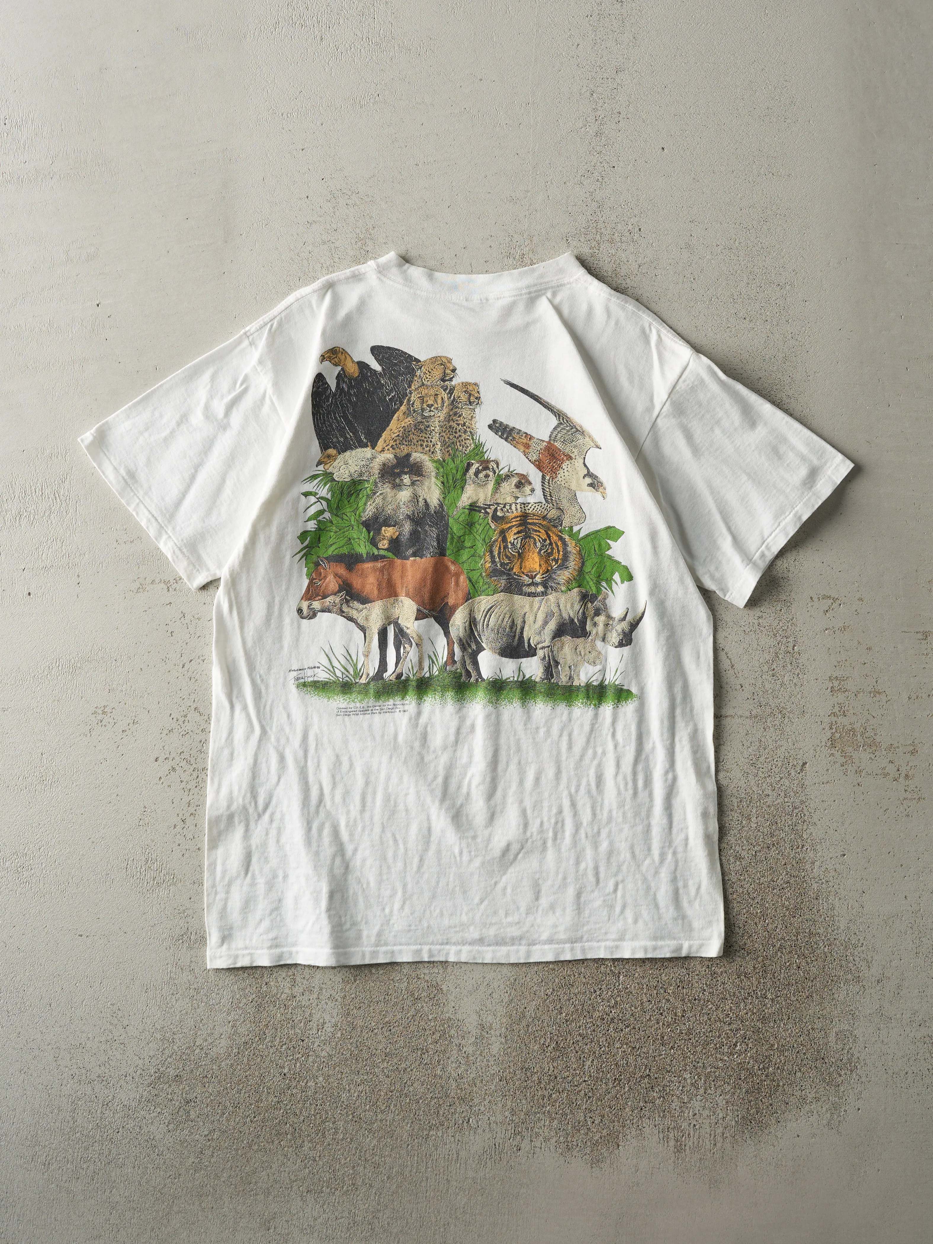 Vintage 87' White San Diego Zoo C.R.E.S. Single Stitch Tee (M) sold by Rebalance Vintage product image thumbnail 2