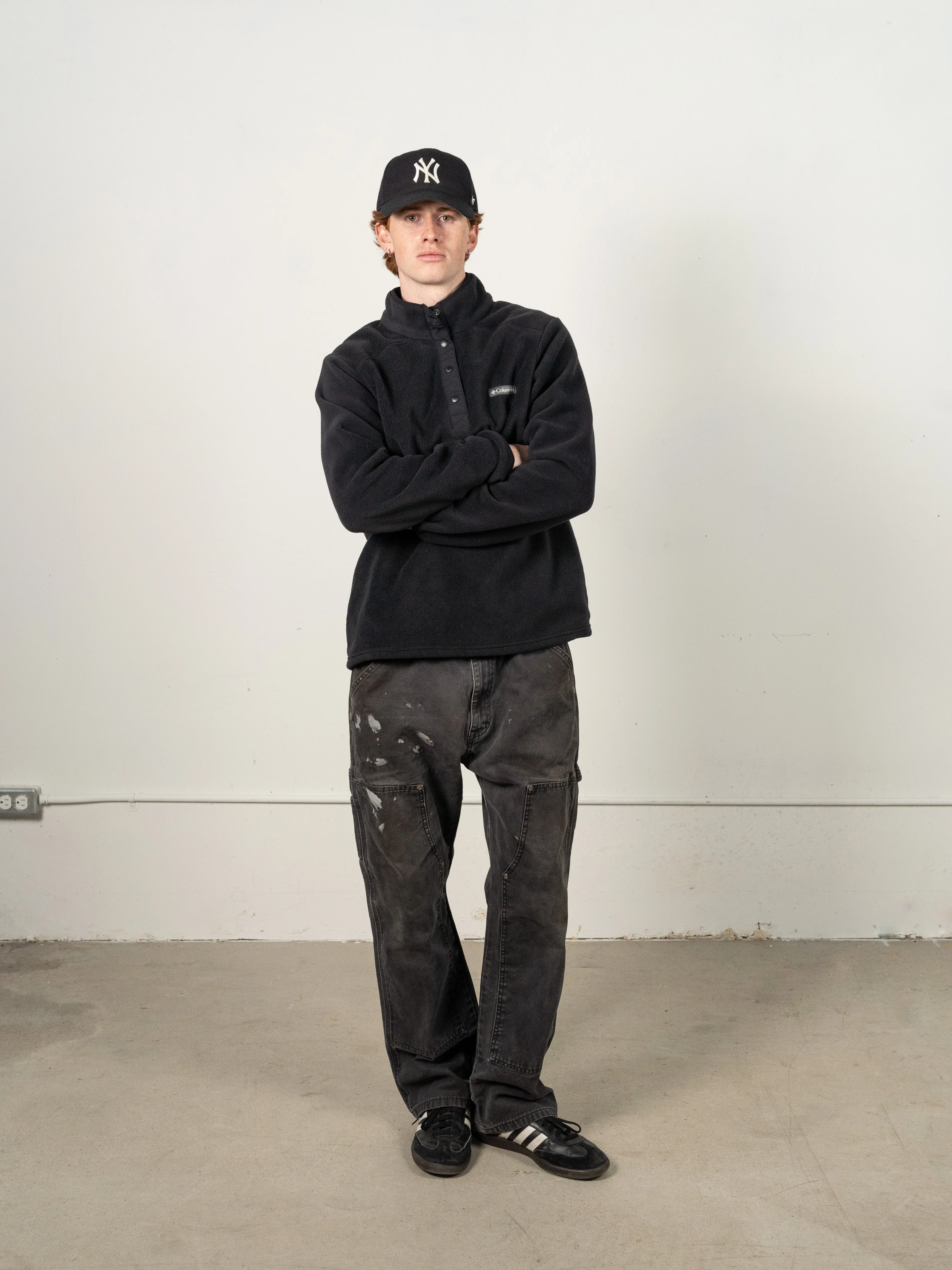 Vintage Y2K Black Columbia Quarter Button Fleece Sweater (L) sold by Rebalance Vintage product image thumbnail 2