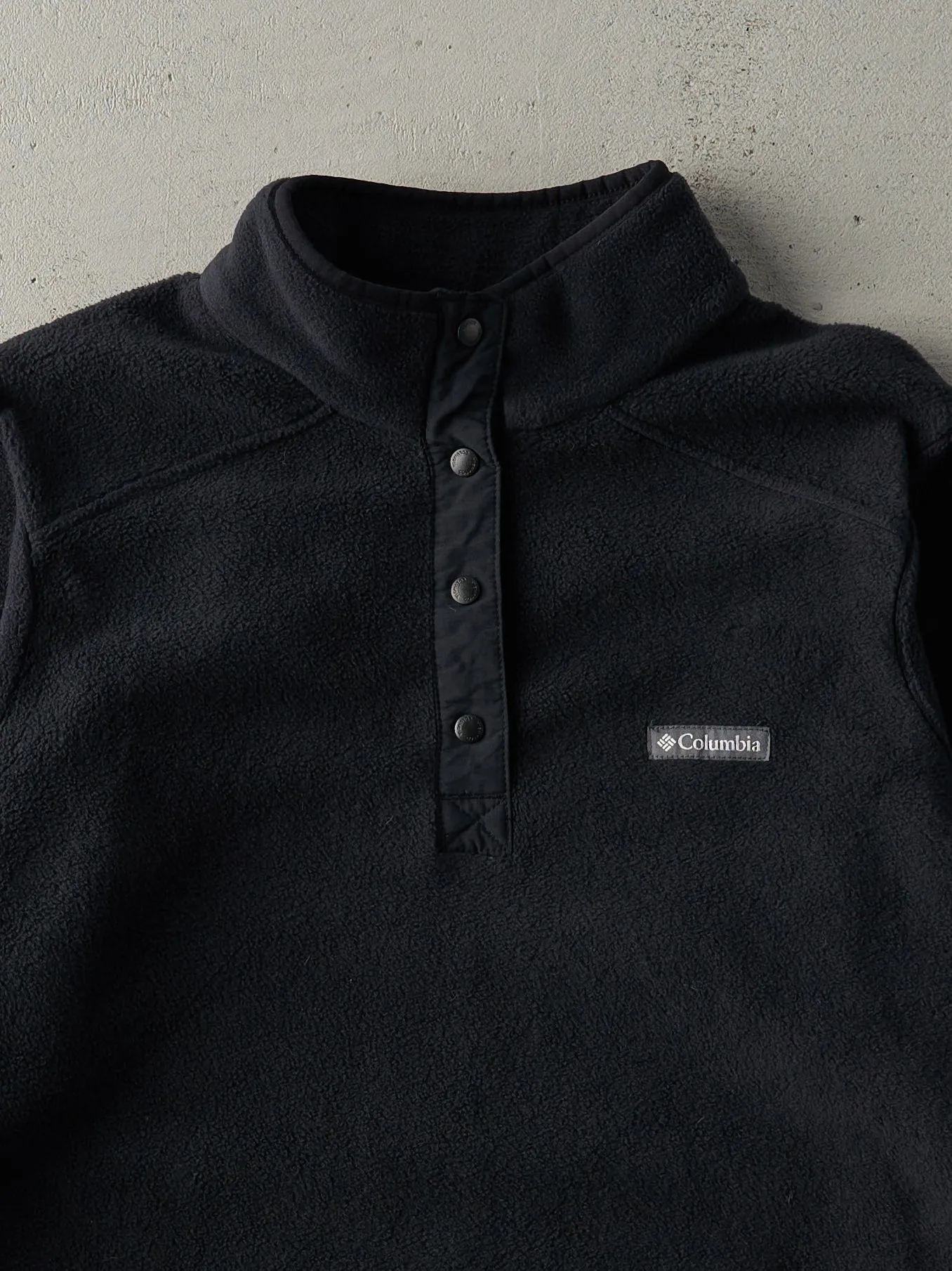 Vintage Y2K Black Columbia Quarter Button Fleece Sweater (L) sold by Rebalance Vintage product image thumbnail 3