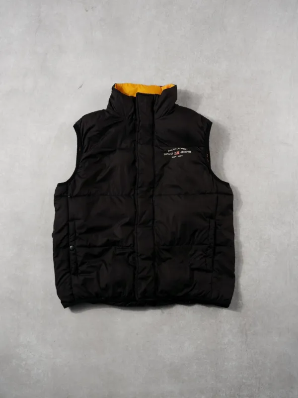 Vintage Y2k Black Ralph Lauren Polo Jeans Puffer Vest (M) sold by Rebalance Vintage