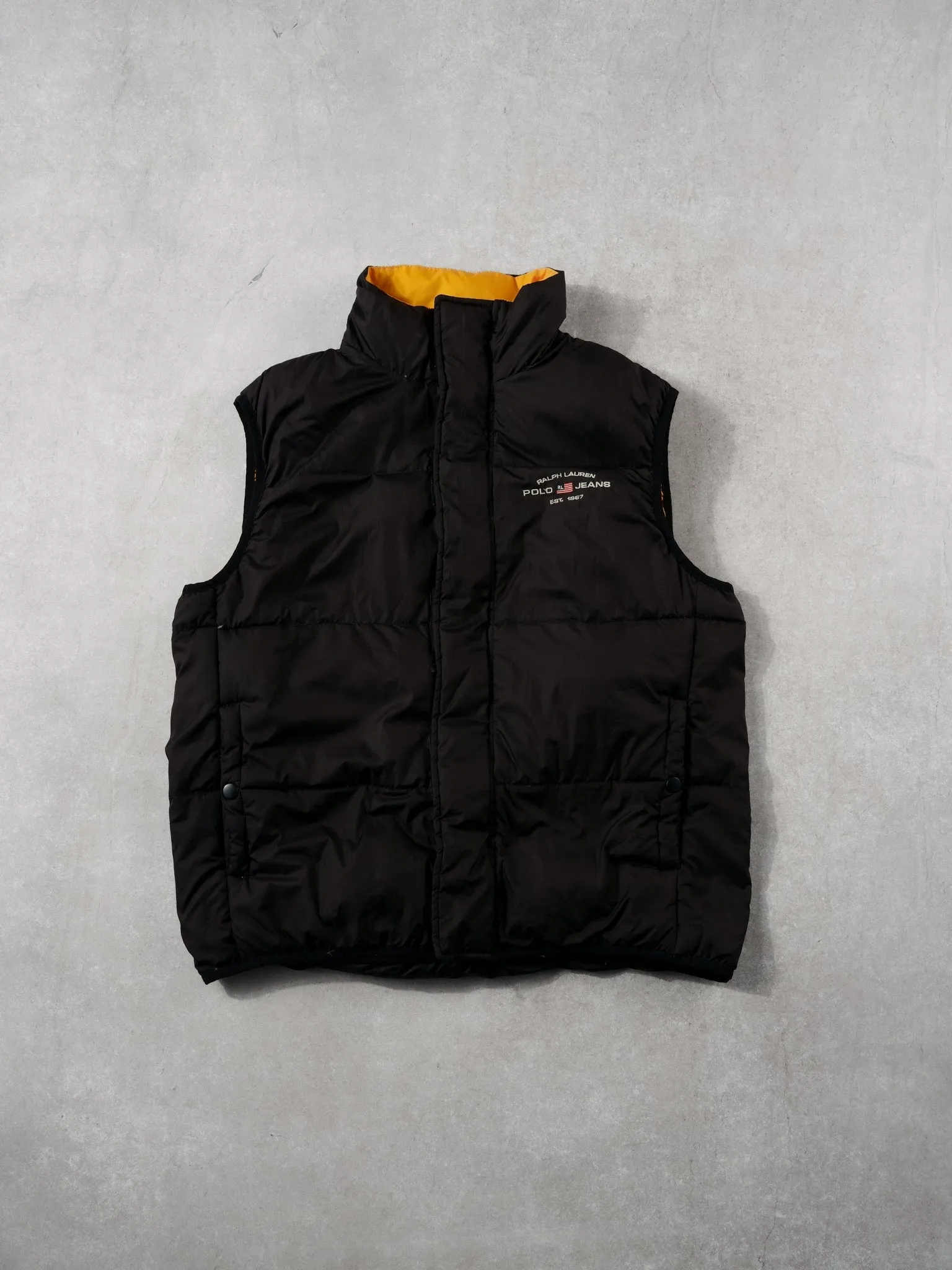 Vintage Y2k Black Ralph Lauren Polo Jeans Puffer Vest (M) sold by Rebalance Vintage