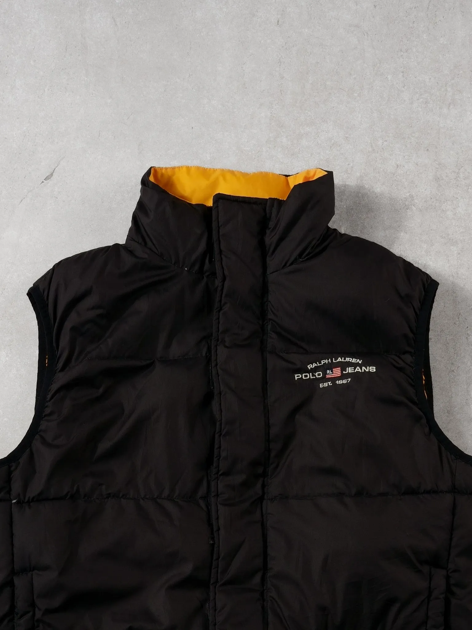 Vintage Y2k Black Ralph Lauren Polo Jeans Puffer Vest (M) sold by Rebalance Vintage product image thumbnail 2