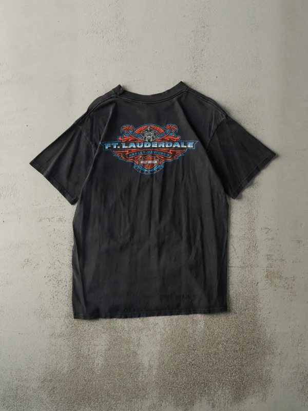 Vintage 01' Black Ft. Lauderdale, Florida Harley Davidson Tee (M) sold by Rebalance Vintage