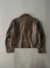 Everyday Boxy Leather Jacket - Brown sold by Rebalance Vintage