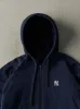 Vintage Y2K Navy Blue Embroidered New York Yankees Zip Up Hoodie (S/M) sold by Rebalance Vintage