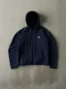 Vintage Y2K Navy Blue Embroidered New York Yankees Zip Up Hoodie (S/M) sold by Rebalance Vintage