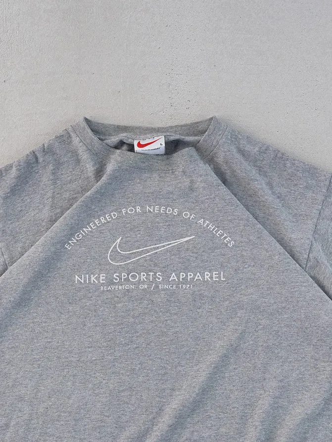 Vintage 90s Grey Nike Sports Apparel Graphic Tee (M) sold by Rebalance Vintage product image thumbnail 2