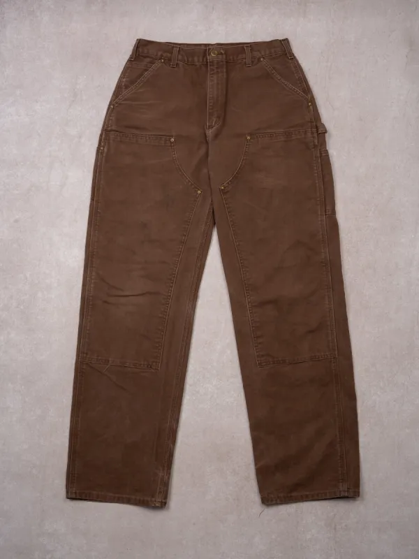 Vintage 90s Brown Double Knee Cargo Pants (32 x 34) sold by Rebalance Vintage