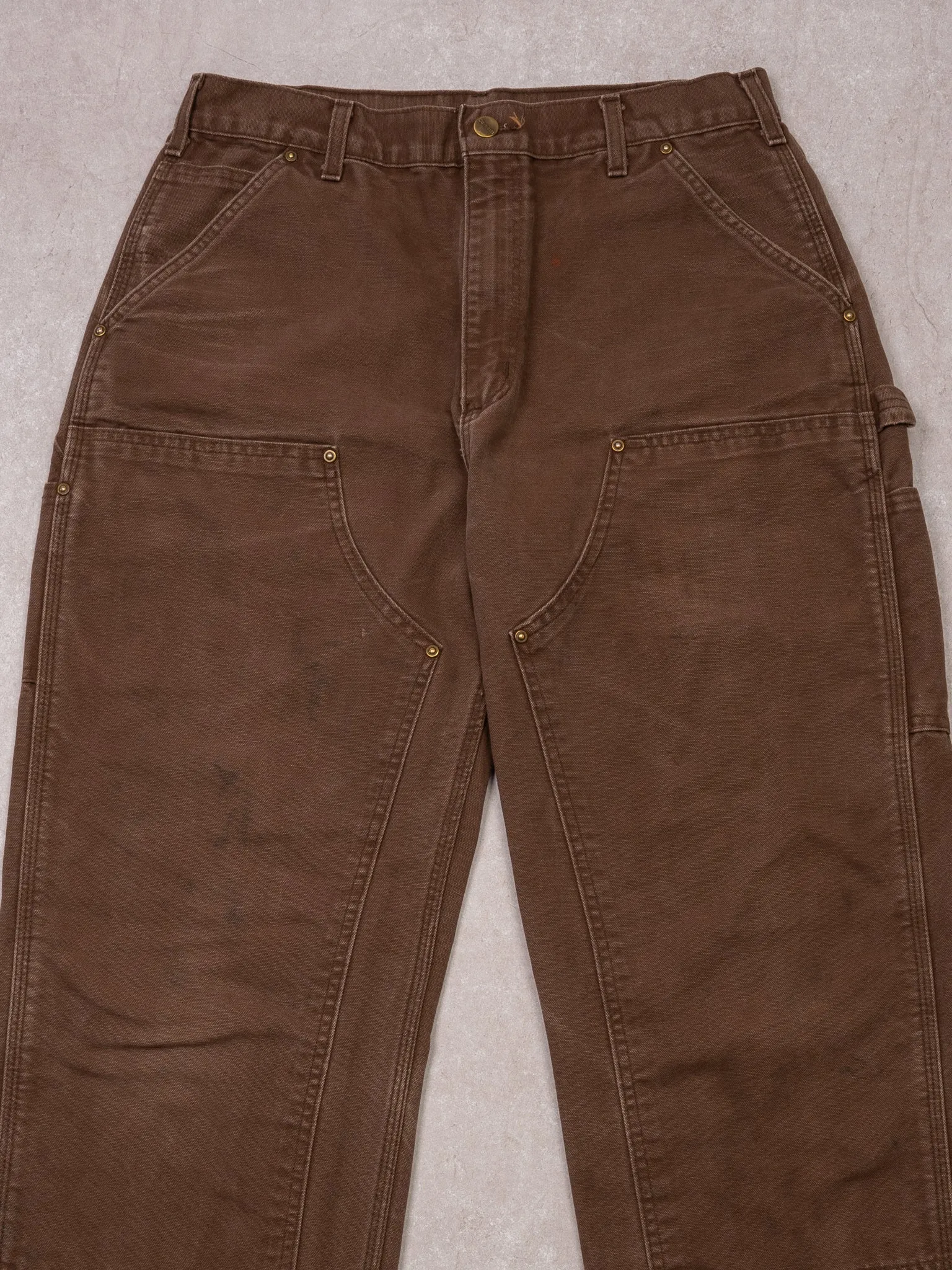 Vintage 90s Brown Double Knee Cargo Pants (32 x 34) sold by Rebalance Vintage product image thumbnail 2