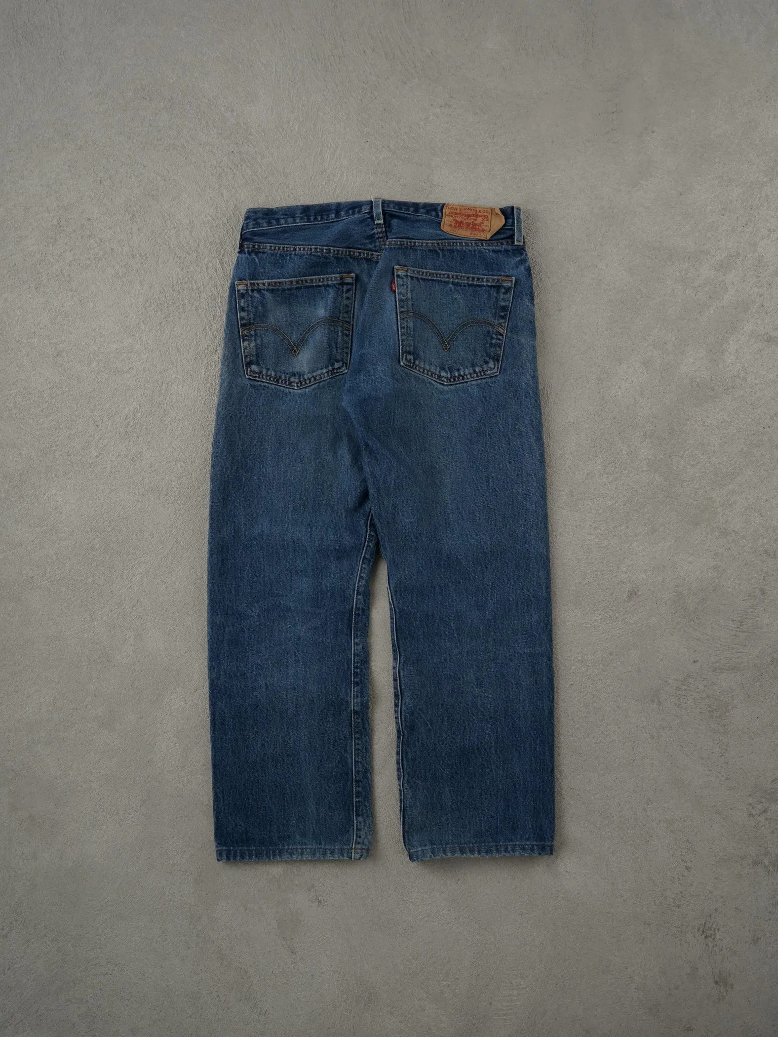 Vintage 90s Dark Blue Levi's 501 Denim Jeans (34x30) sold by Rebalance Vintage product image thumbnail 2