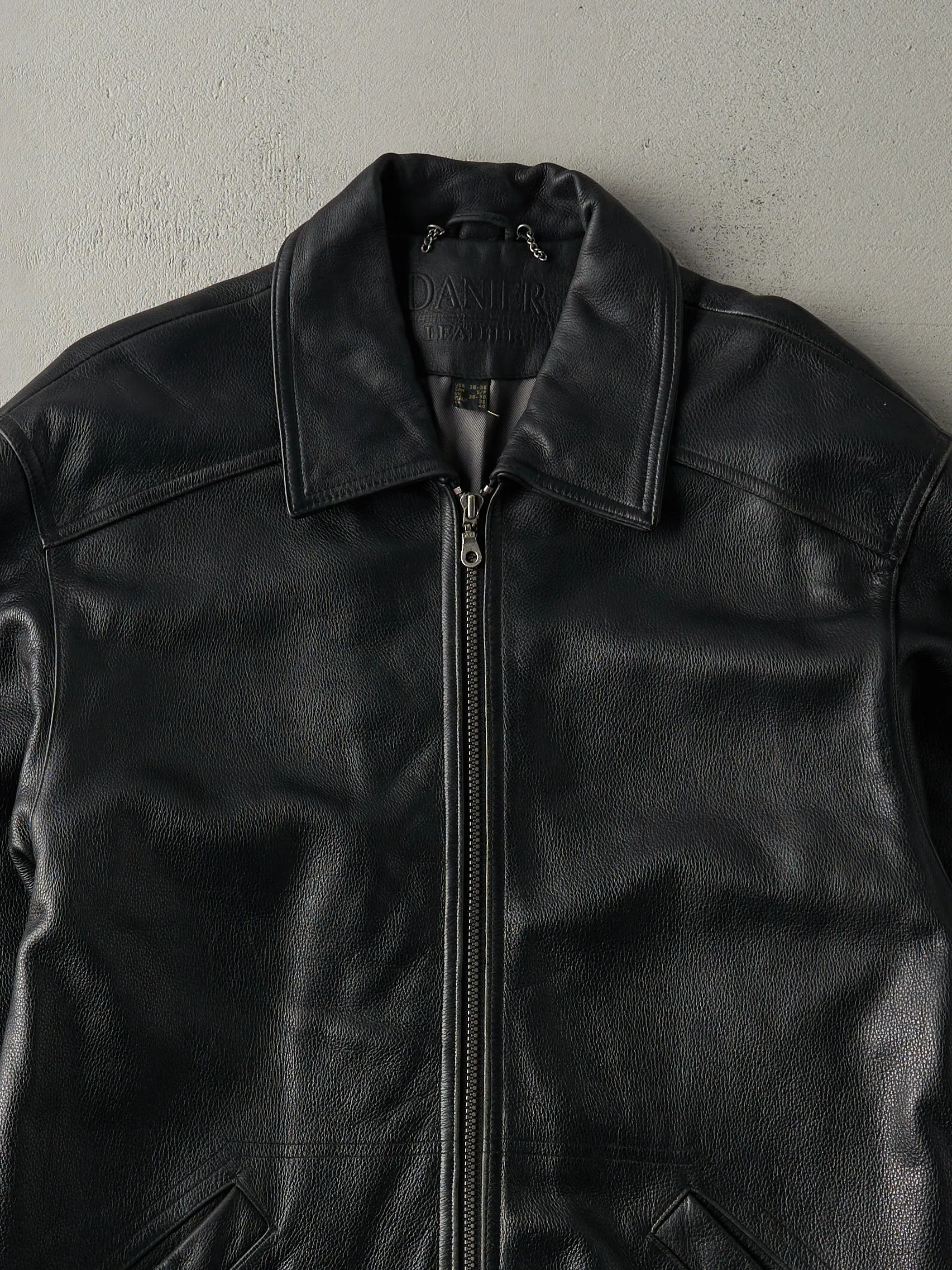 Vintage 90s Black Danier Long Leather Jacket (M) sold by Rebalance Vintage product image thumbnail 2