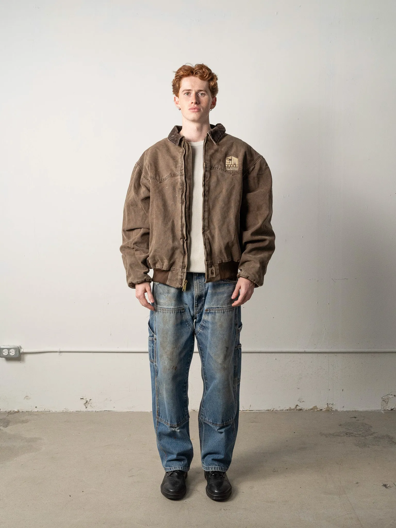 Vintage 90s Washed Brown Embroidered Carhartt Santa Fe Jacket (XL) sold by Rebalance Vintage product image thumbnail 2