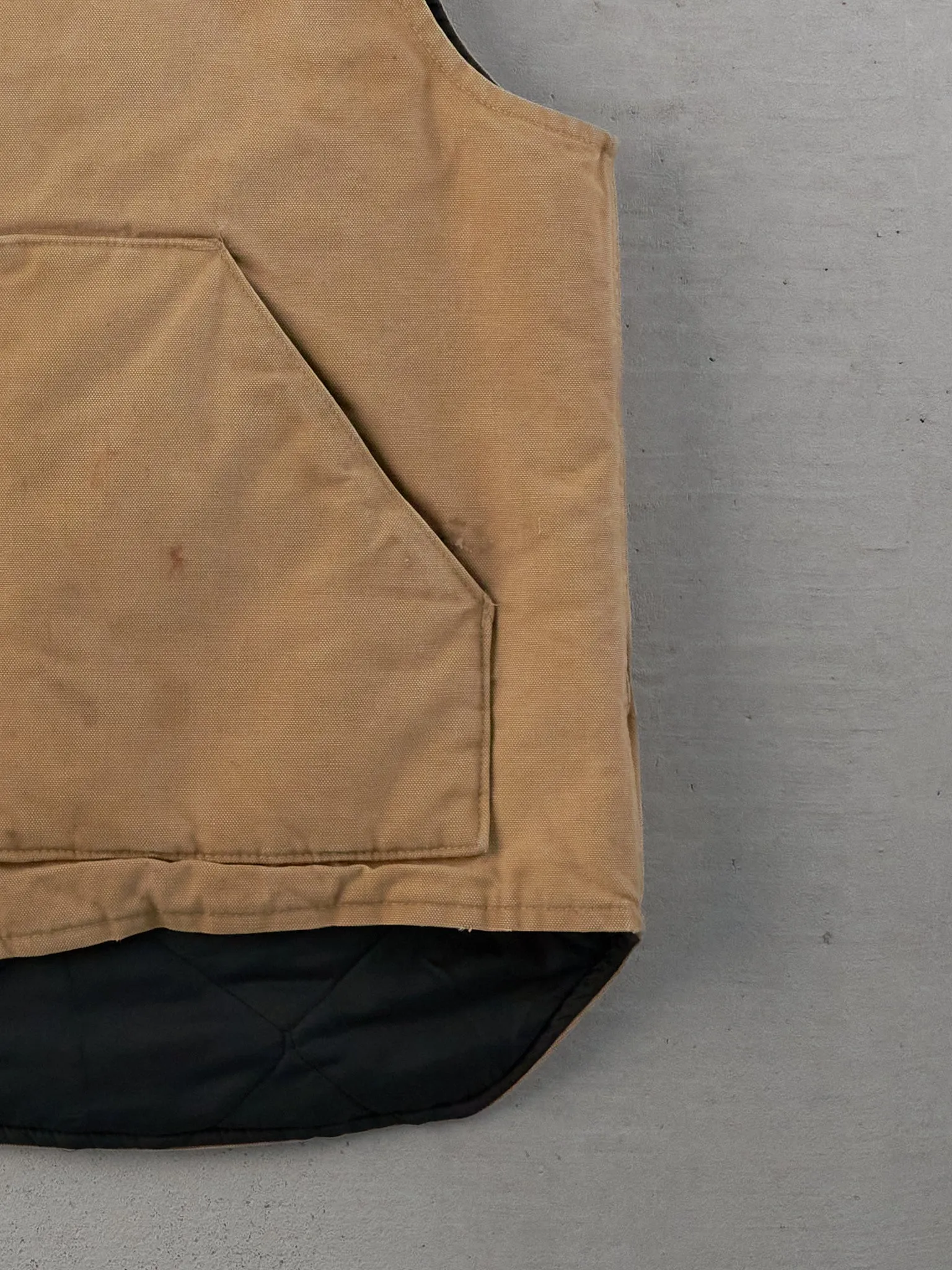 Vintage 90s Khaki Carhartt Workwear Vest (L) sold by Rebalance Vintage product image thumbnail 3