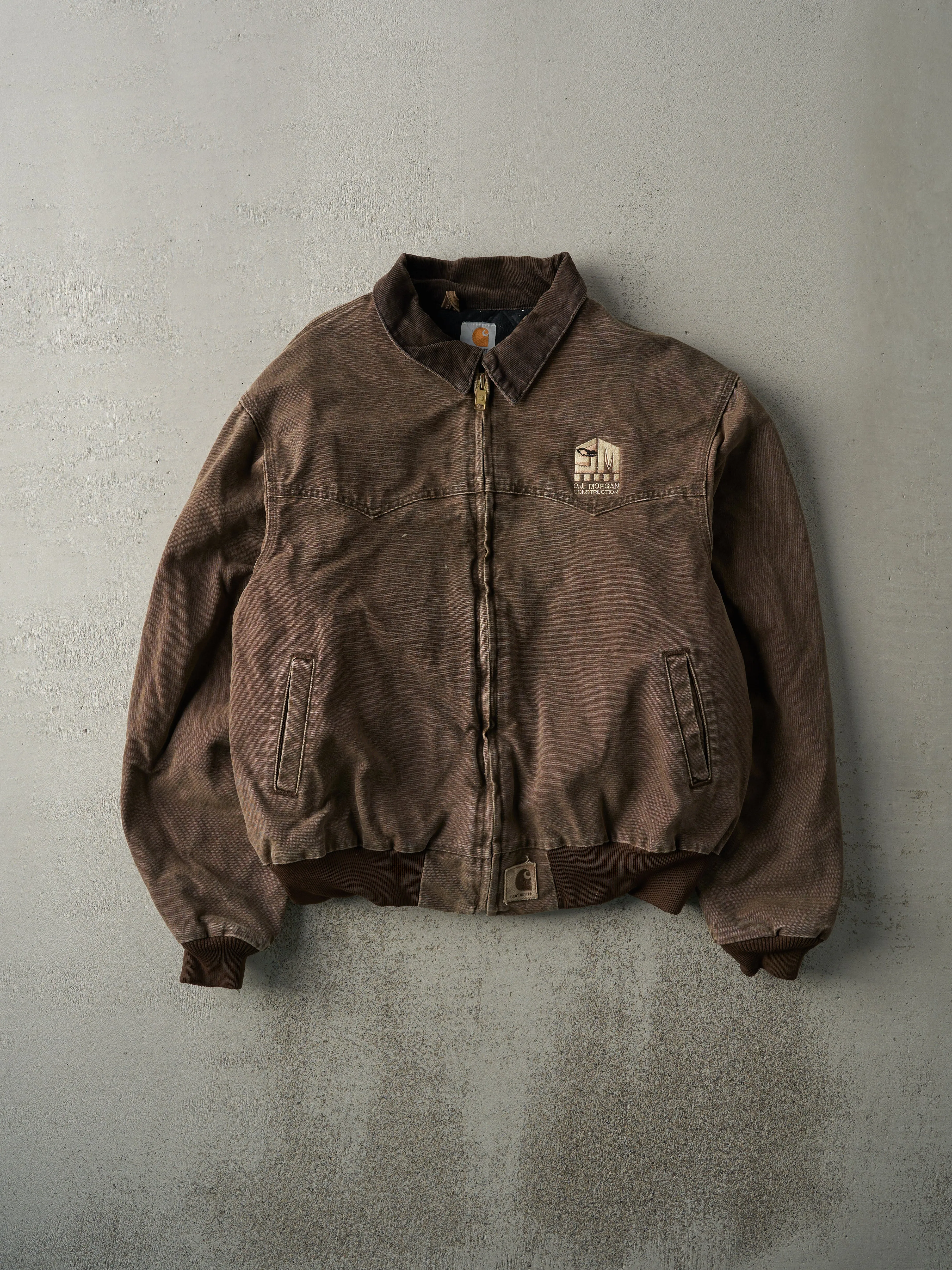 Vintage 90s Washed Brown Embroidered Carhartt Santa Fe Jacket (XL) sold by Rebalance Vintage