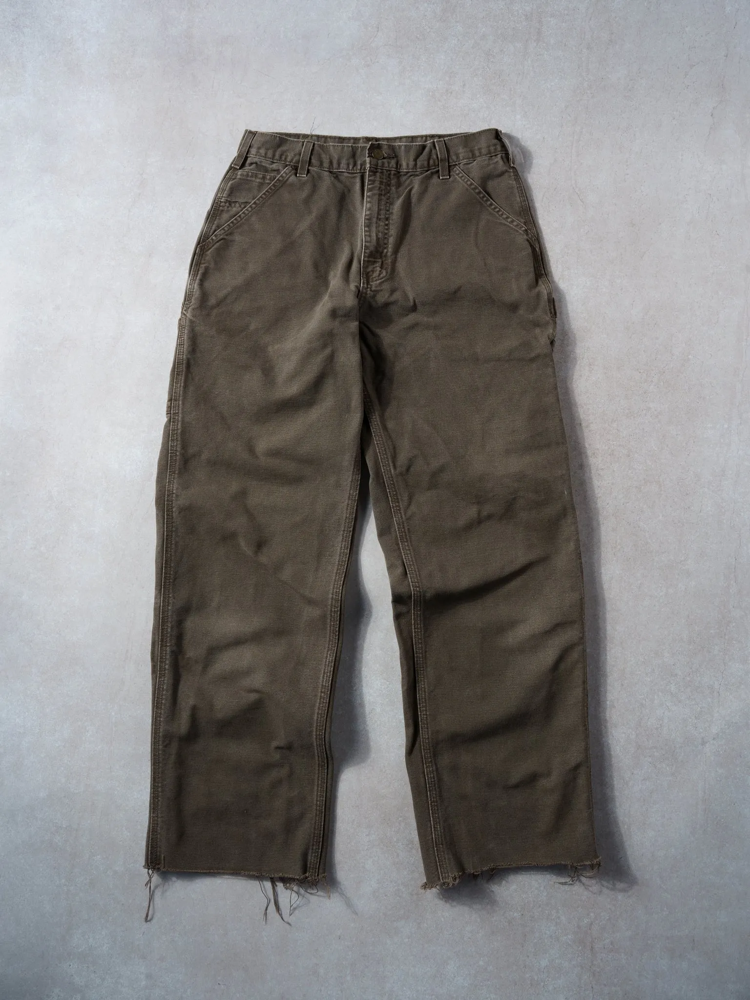 Vintage 90s Washed Brown Carhartt Carpenter Pants (32x30) sold by Rebalance Vintage