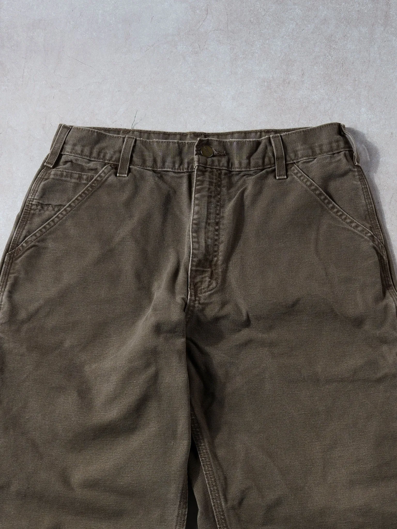Vintage 90s Washed Brown Carhartt Carpenter Pants (32x30) sold by Rebalance Vintage product image thumbnail 3