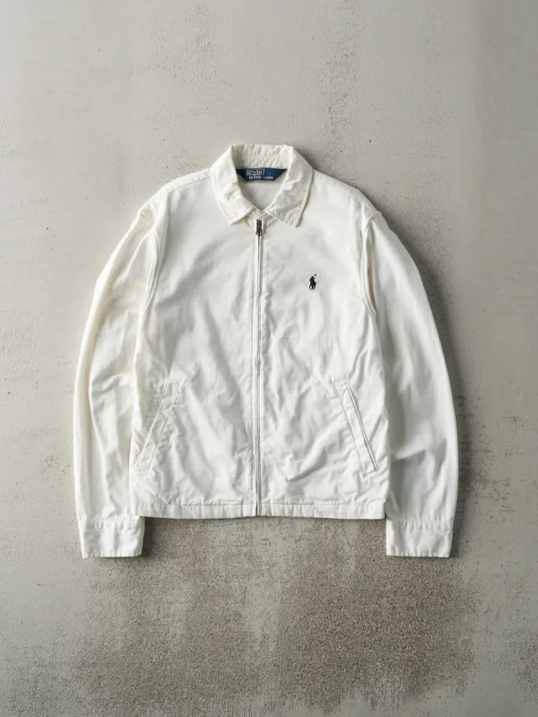 Vintage 90s White Polo Ralph Lauren Harrington Jacket (S) sold by Rebalance Vintage