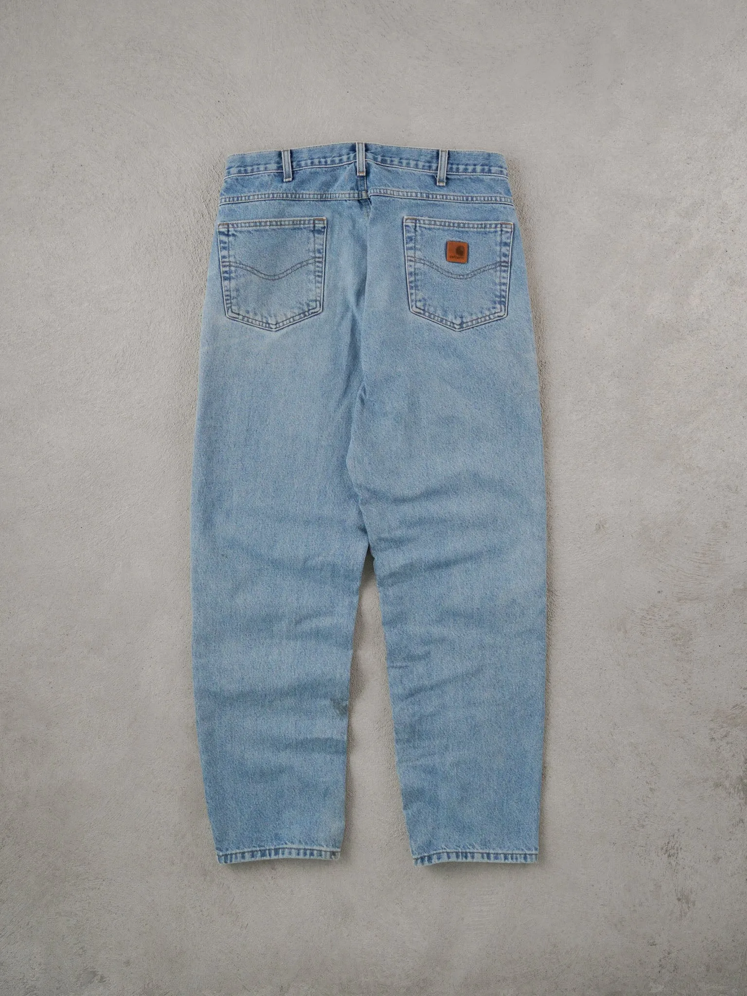 Vintage 90s Light Blue Carhartt Denim Jeans (36x32) sold by Rebalance Vintage product image thumbnail 2