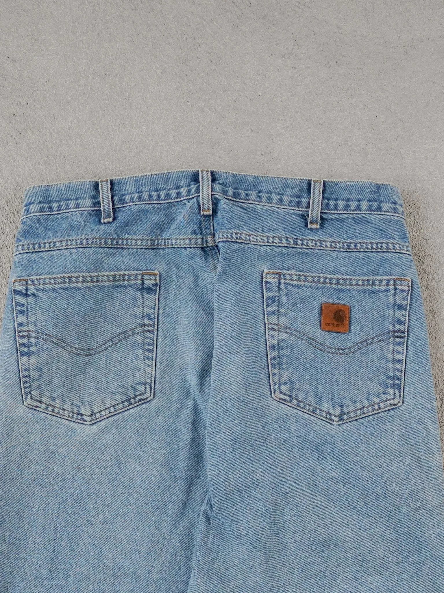 Vintage 90s Light Blue Carhartt Denim Jeans (36x32) sold by Rebalance Vintage product image thumbnail 4