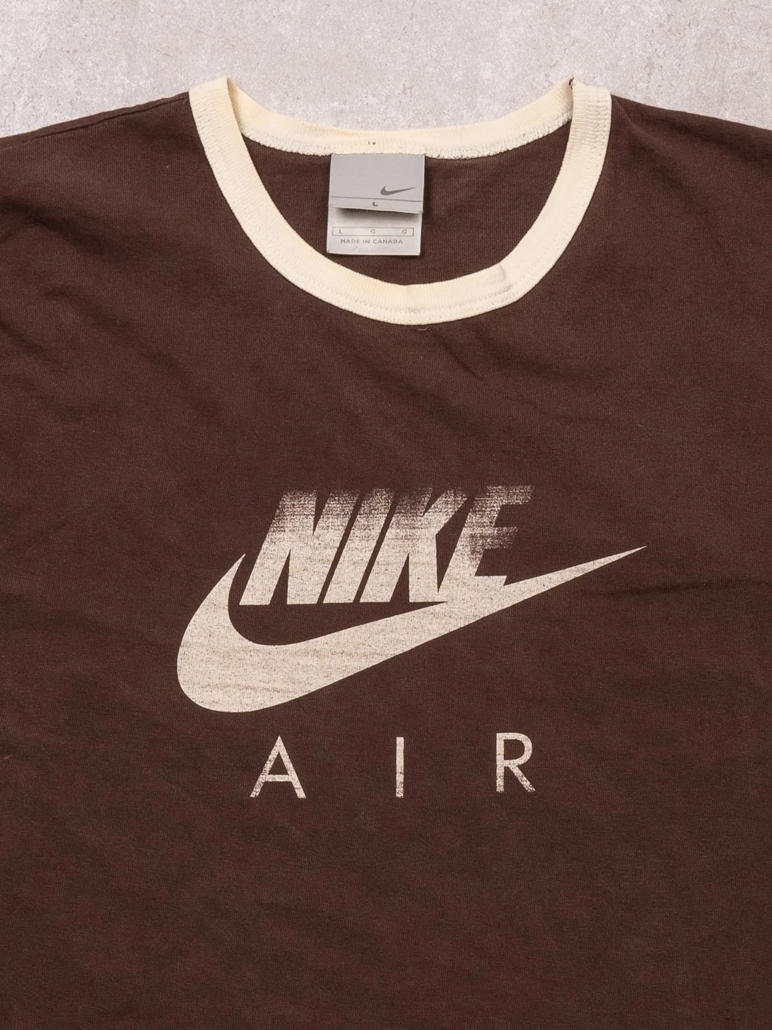 Vintage Y2K Brown Nike Air Ringer Tee (M) sold by Rebalance Vintage product image thumbnail 2