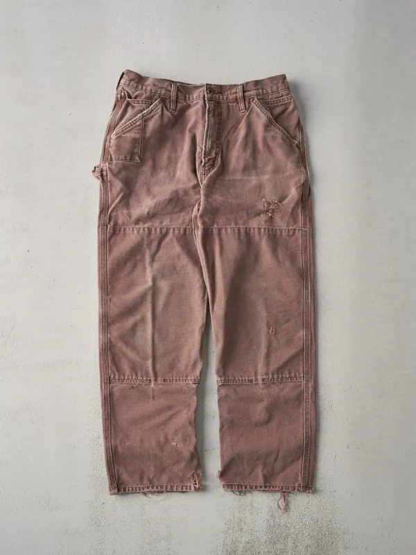 Vintage Rare 90s Faded Chocolate Brown Levis 550 Double Knee Utility Pant (32x29) sold by Rebalance Vintage