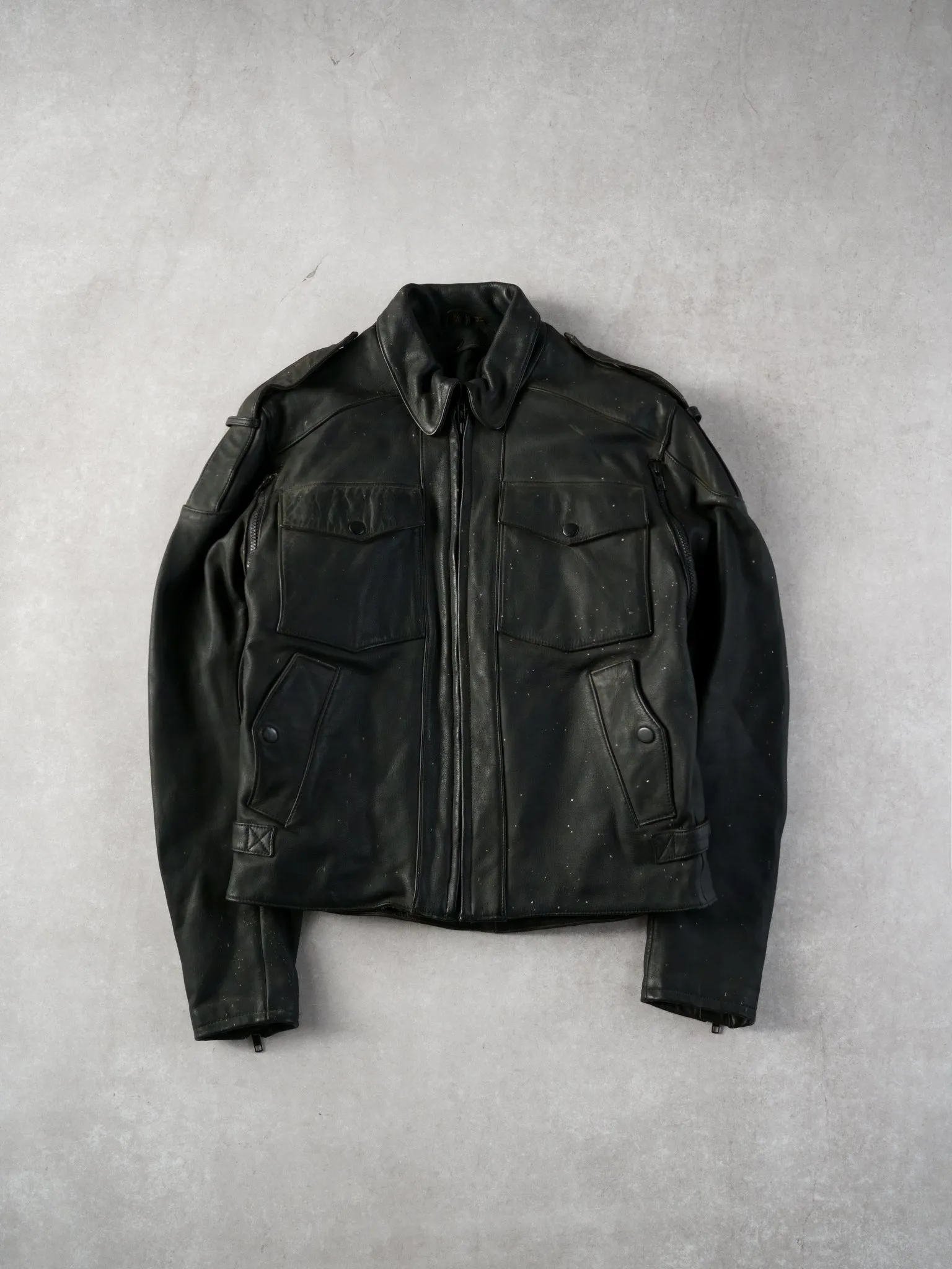 Vintage 80s Black Harley Davidson Bike Rider Jacket (M) sold by Rebalance Vintage