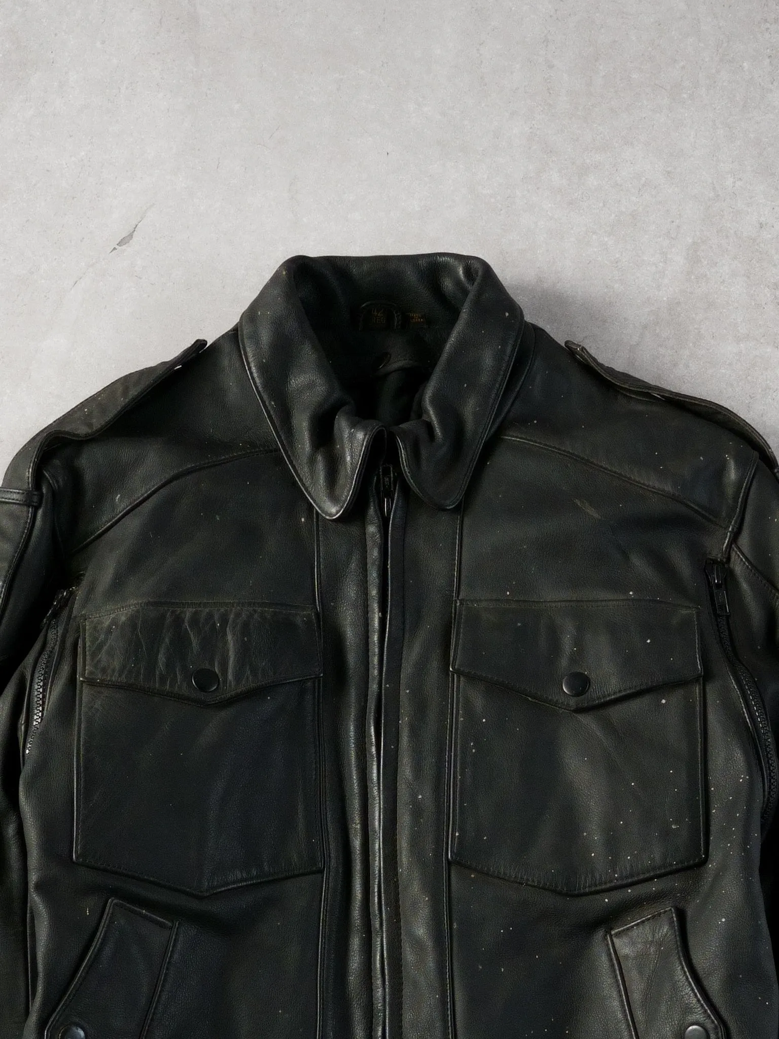 Vintage 80s Black Harley Davidson Bike Rider Jacket (M) sold by Rebalance Vintage product image thumbnail 3