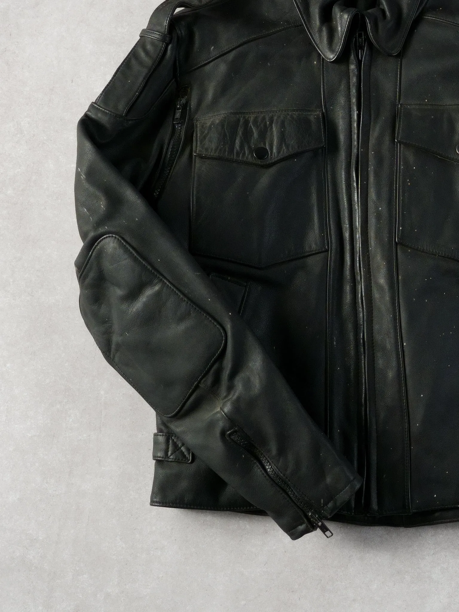 Vintage 80s Black Harley Davidson Bike Rider Jacket (M) sold by Rebalance Vintage product image thumbnail 4