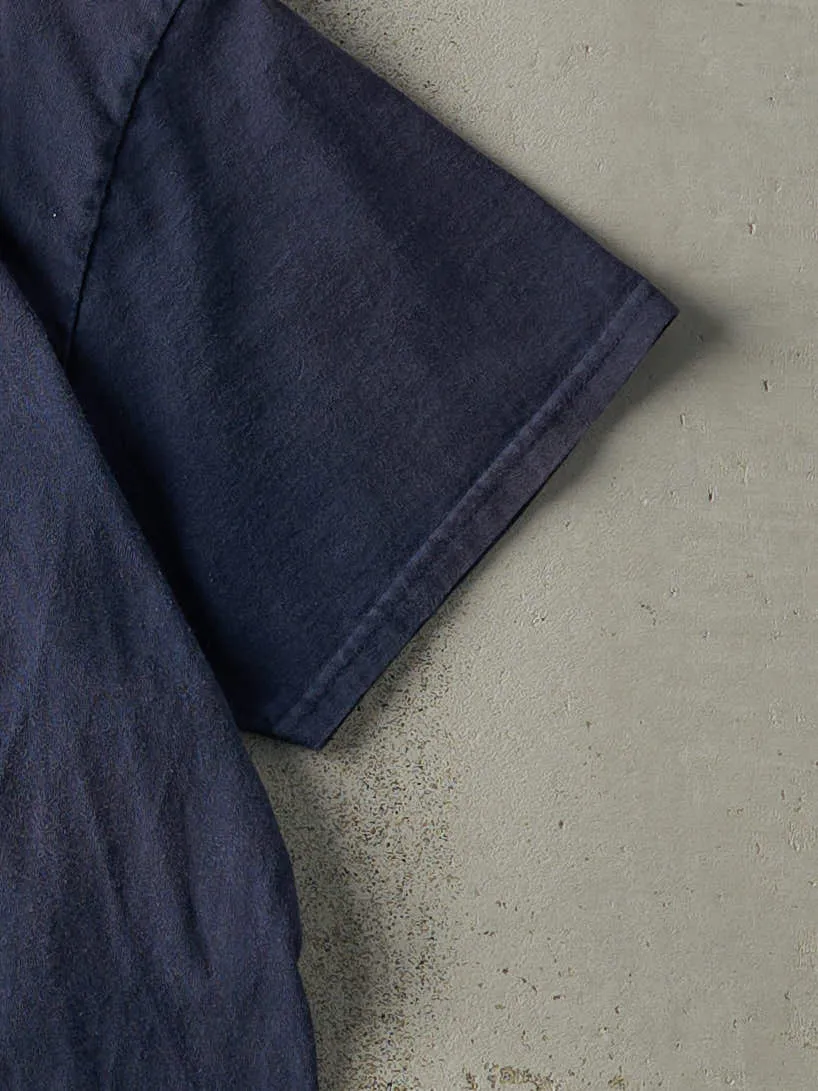 Vintage Y2K Navy Blue Embroidered Nike Swoosh Tee (M) sold by Rebalance Vintage product image thumbnail 3
