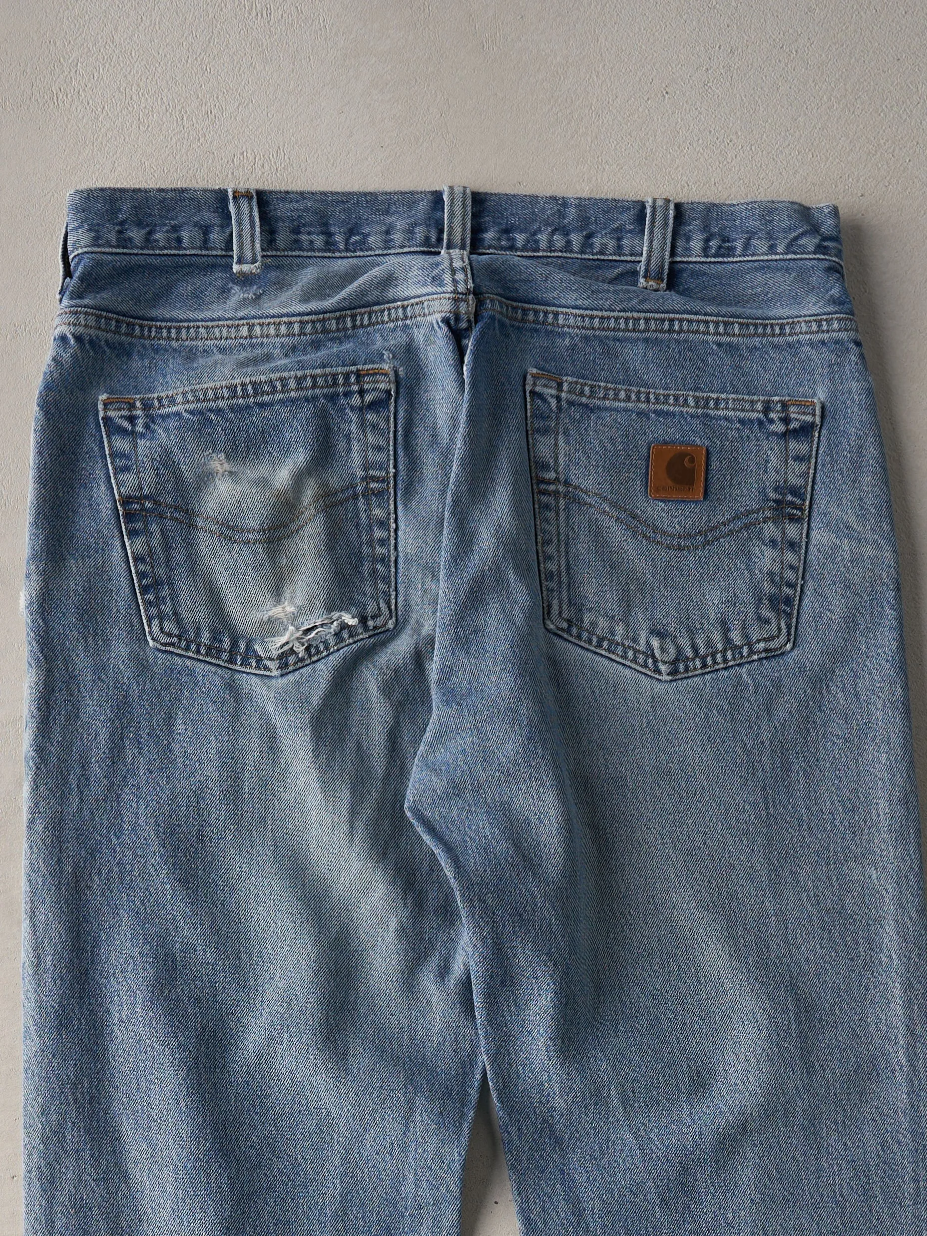 Vintage Light Wash Carhartt Loose Fit Jeans (35x30) sold by Rebalance Vintage product image thumbnail 4