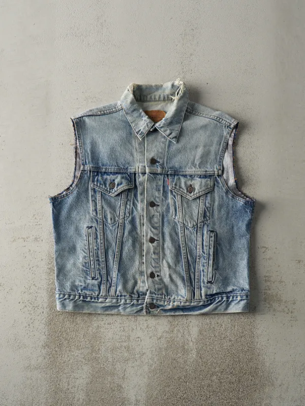 Vintage 90s Light Wash Levi's Cut Off Type 3 Denim Vest (M) sold by Rebalance Vintage