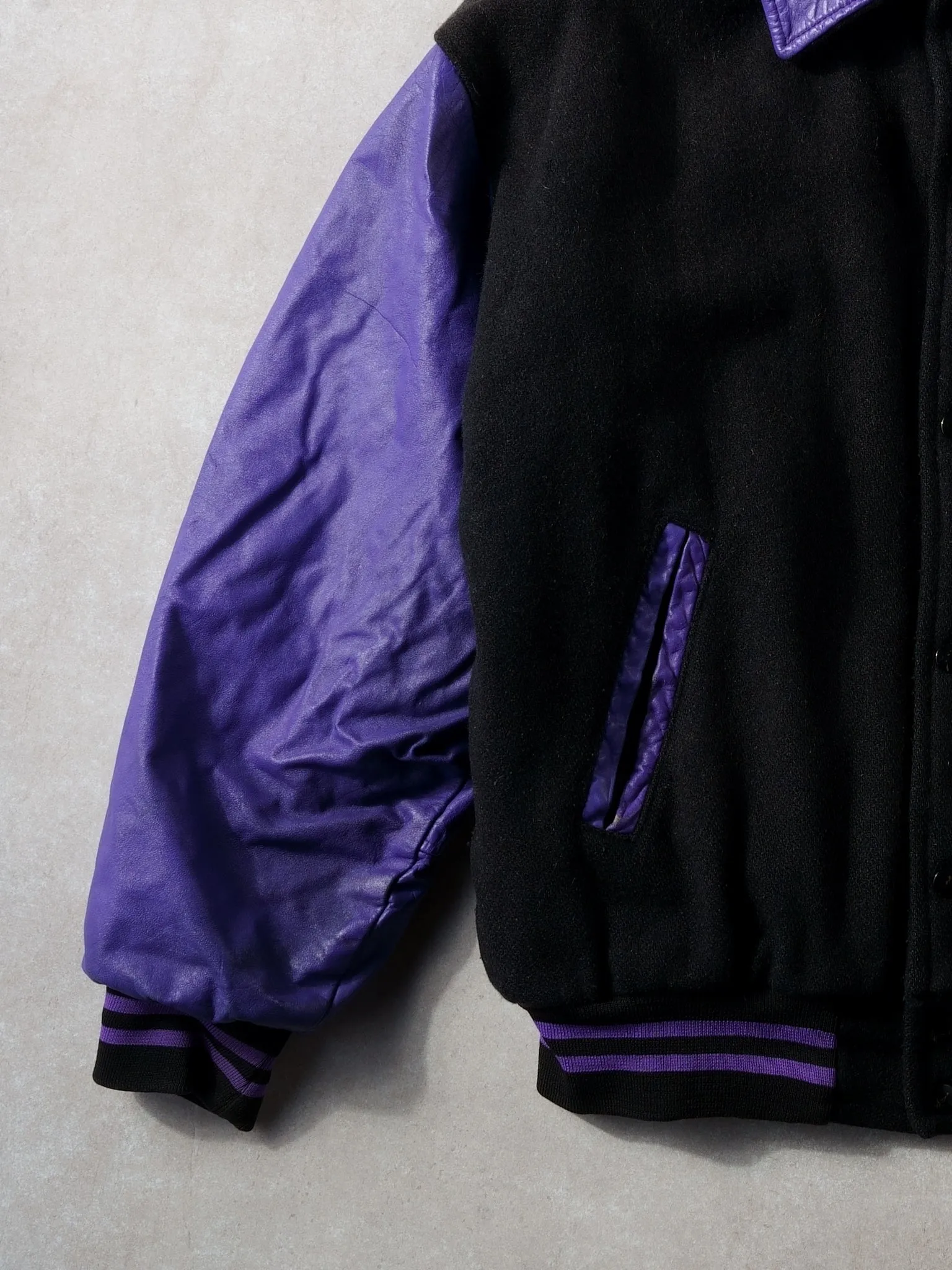 Vintage 90s Black and Purple Skii-Do Bomber Jacket (L) sold by Rebalance Vintage product image thumbnail 5
