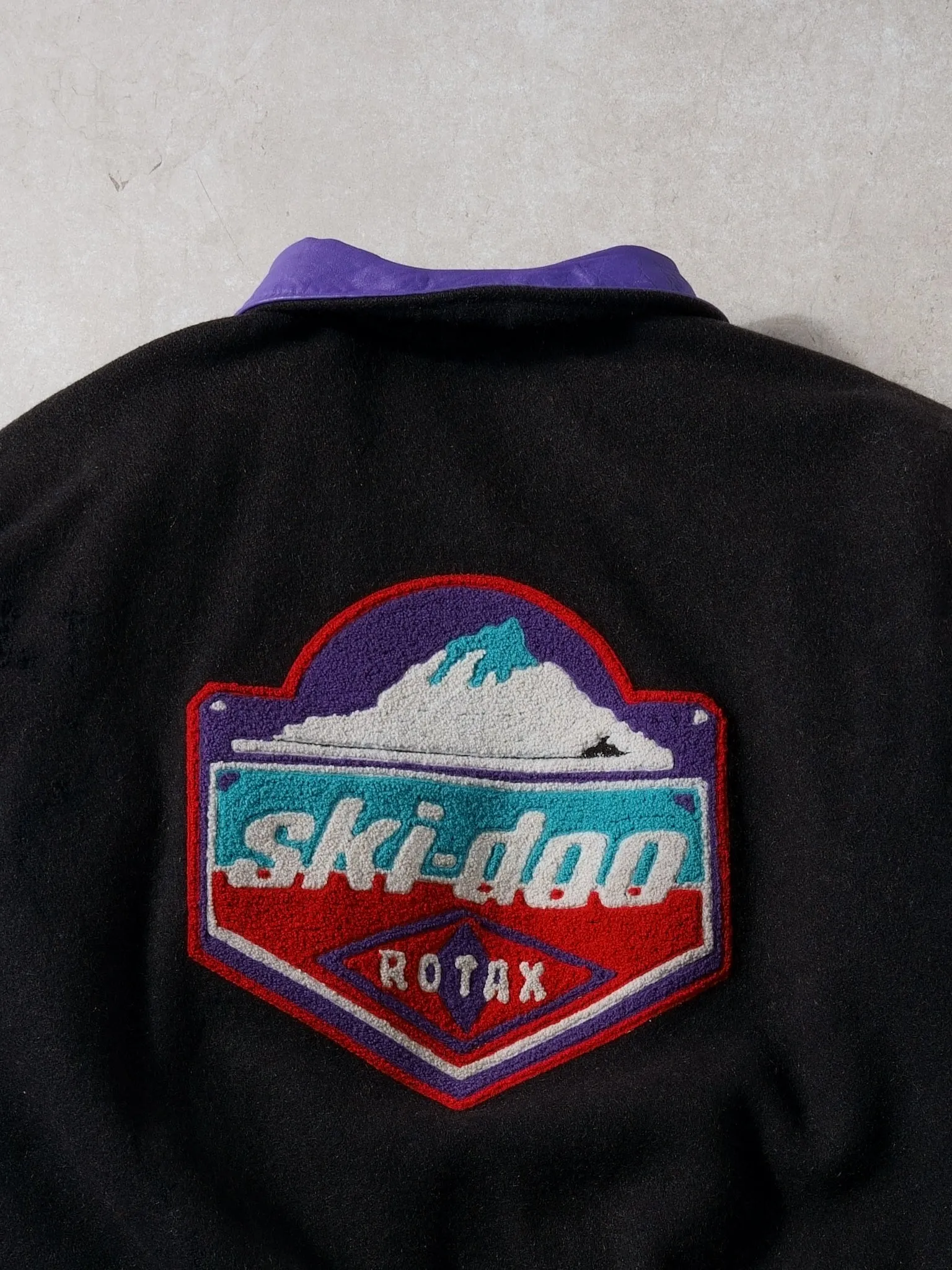 Vintage 90s Black and Purple Skii-Do Bomber Jacket (L) sold by Rebalance Vintage product image thumbnail 4