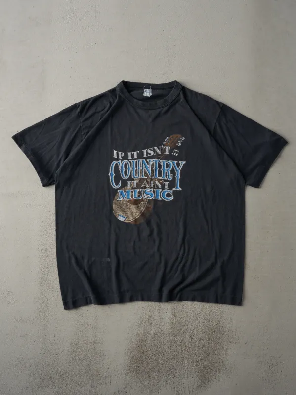 Vintage 90s Black Country Music Tee (L) sold by Rebalance Vintage
