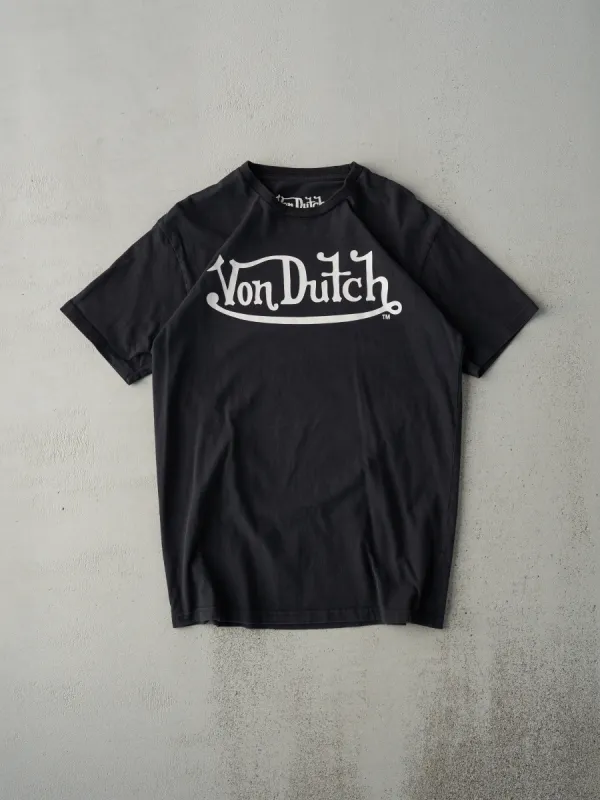 Vintage Y2K Black Von Dutch Logo Tee (S) sold by Rebalance Vintage