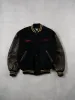 Vintage 90s Black and Brown Roots x CIBC Varsity Jacket (M) sold by Rebalance Vintage